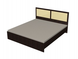 Двуспальная кровать "Сити" К3М2 1,8 х 2 м. с МДФ накладкой