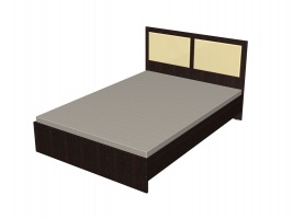 Двуспальная кровать "Сити" К6М2, 1,4 х 2 м. с МДФ накладкой